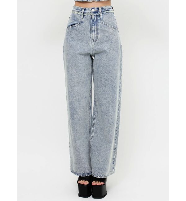 EMODA「ベルトフリンジジャストウエストジーンズ」|デニム|