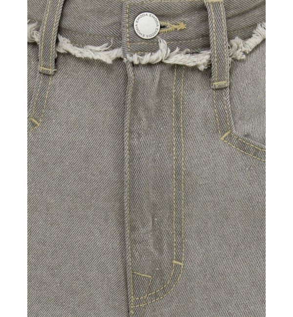 EMODA「ベルトフリンジジャストウエストジーンズ」|デニム|