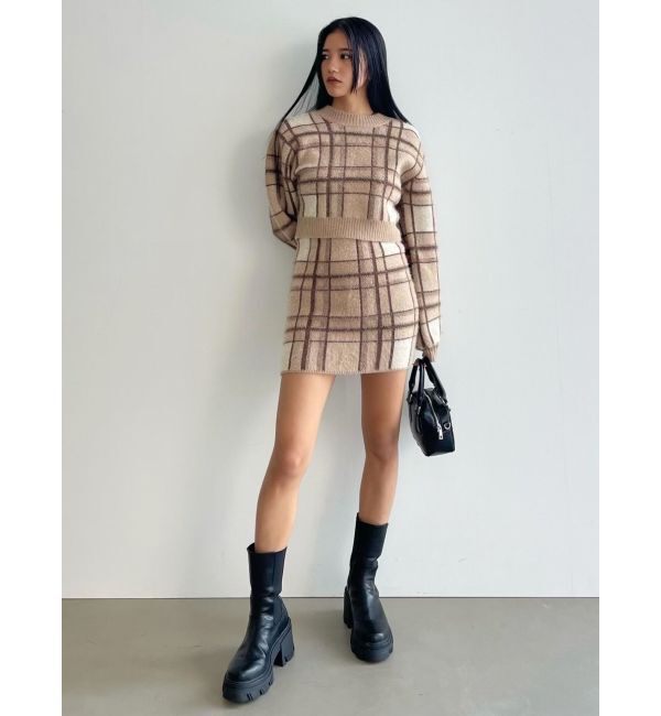 EMODA「ジャガードチェックニット」|ニット・セーター|