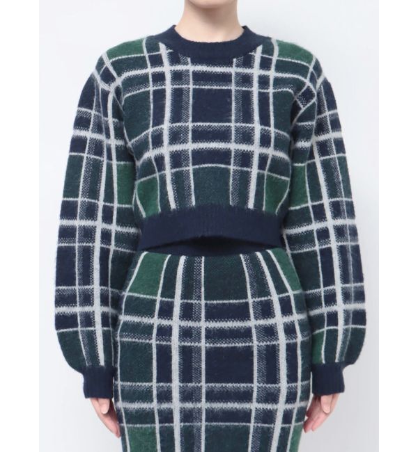 EMODA「ジャガードチェックニット」|ニット・セーター|