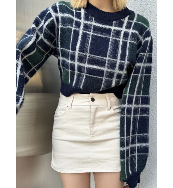 EMODA「ジャガードチェックニット」|ニット・セーター|