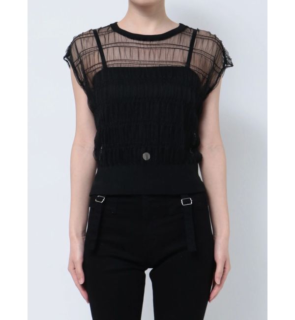 EMODA「シアーチュールニットタンクトップ」|タンクトップ|