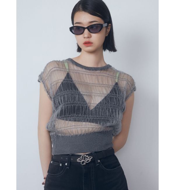 EMODA「シアーチュールニットタンクトップ」|タンクトップ|