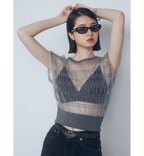 EMODA「シアーチュールニットタンクトップ」|タンクトップ|