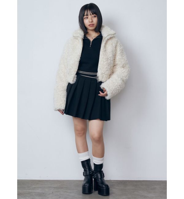 EMODA「2トーンボアブルゾン」|ブルゾン・スタジャン|