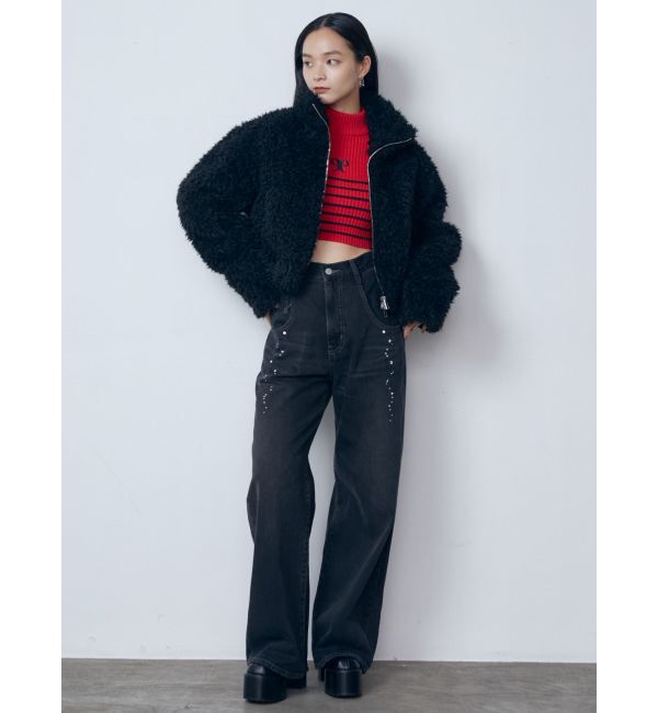 EMODA「2トーンボアブルゾン」|ブルゾン・スタジャン|