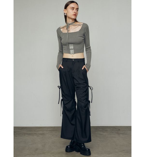 EMODA「サイドハンドリボンルーズパンツ」|その他|