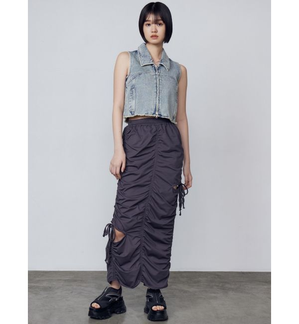 EMODA「ギャザーストリングマキシスカート」|スカート|