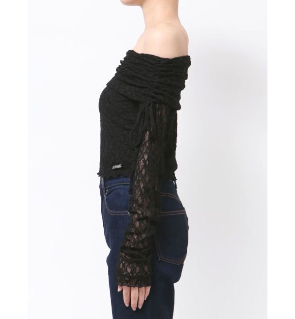 EMODA「レースオフショルダートップ」|Tシャツ・カットソー|