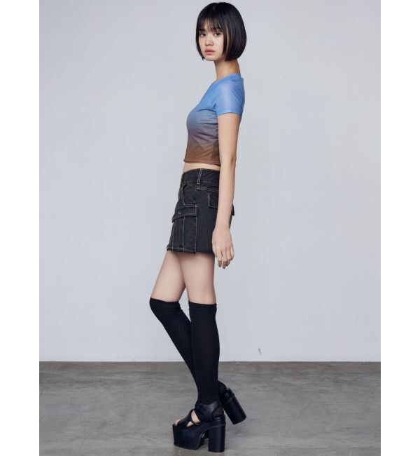 EMODA「フィットシアークロップトップ」|Tシャツ・カットソー|