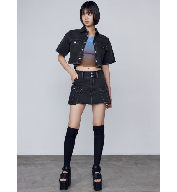 EMODA「フィットシアークロップトップ」|Tシャツ・カットソー|