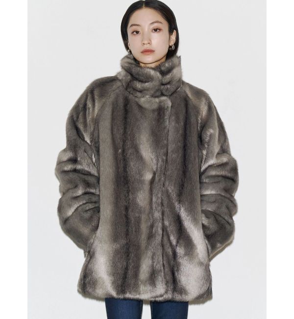 EMODA「ミディフェイクファーコート」|ダウン|