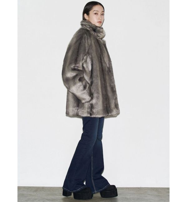 EMODA「ミディフェイクファーコート」|ダウン|