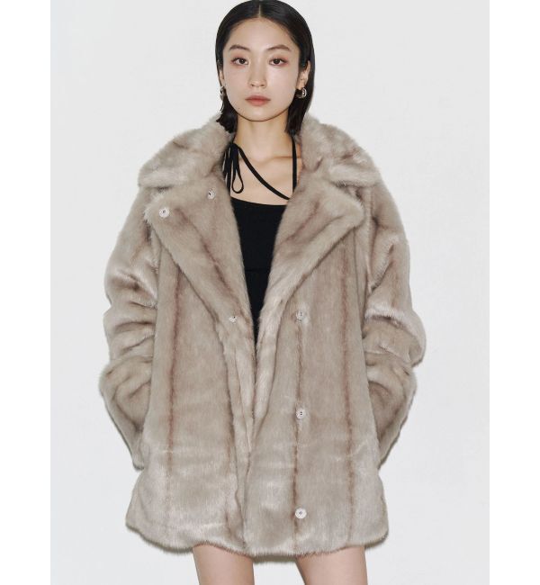 EMODA「ミディフェイクファーコート」|ダウン|