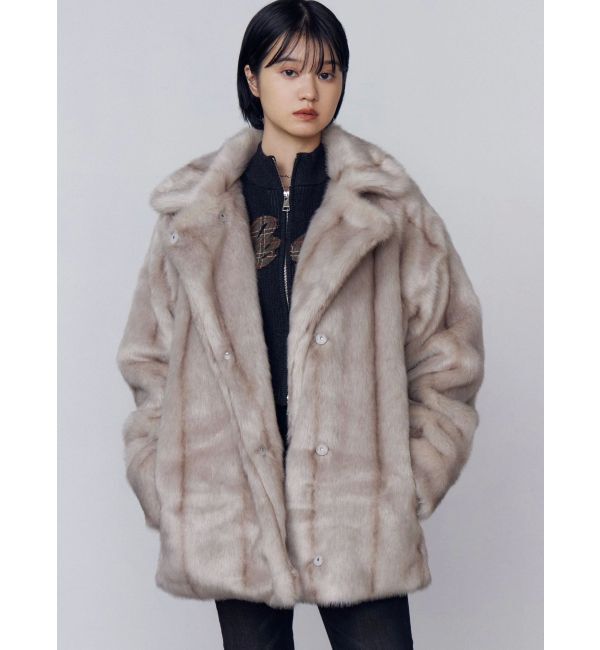 EMODA「ミディフェイクファーコート」|ダウン|