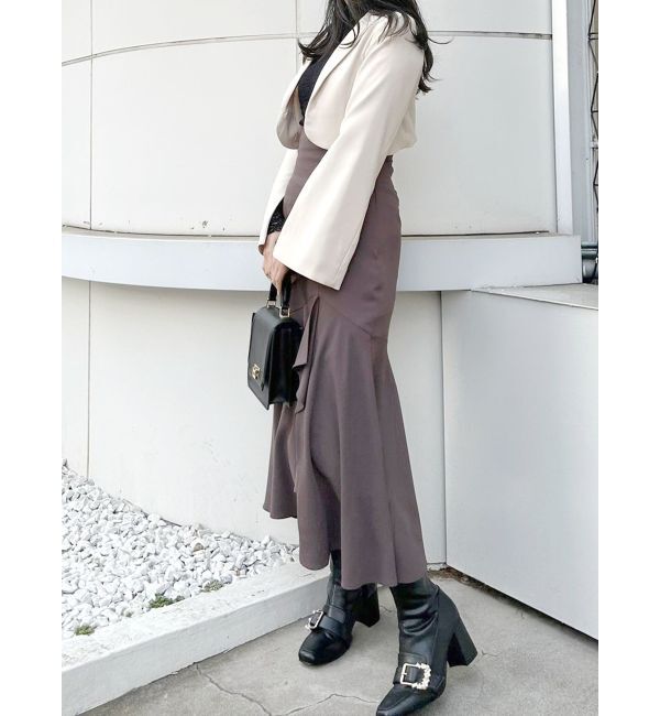 MERCURYDUO「【セットアップ着用可】2WAYスリットスリーブマイクロ丈ジャケット」|テーラードジャケット|