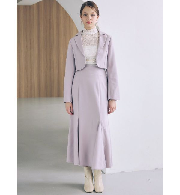 MERCURYDUO「【セットアップ着用可】2WAYスリットスリーブマイクロ丈ジャケット」|テーラードジャケット|