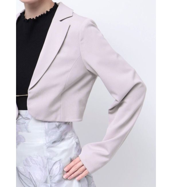 MERCURYDUO「【セットアップ着用可】2WAYスリットスリーブマイクロ丈ジャケット」|テーラードジャケット|