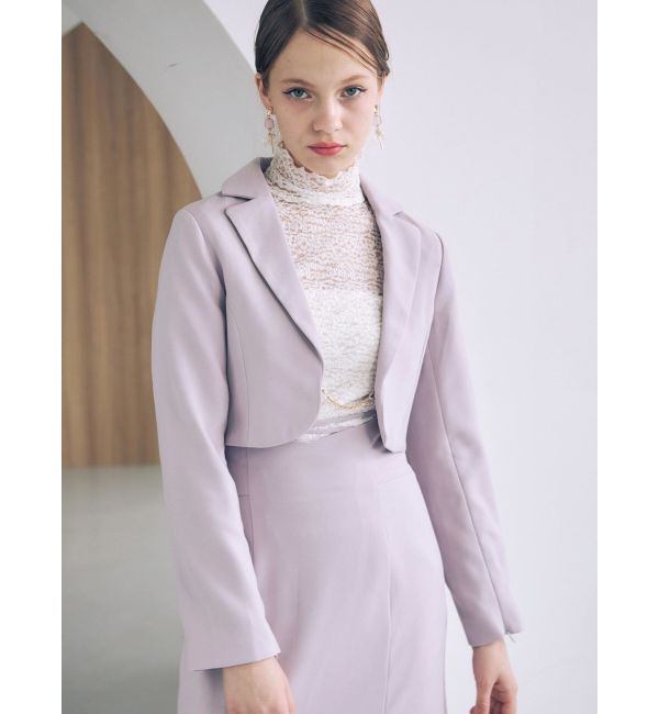 MERCURYDUO「【セットアップ着用可】2WAYスリットスリーブマイクロ丈ジャケット」|テーラードジャケット|