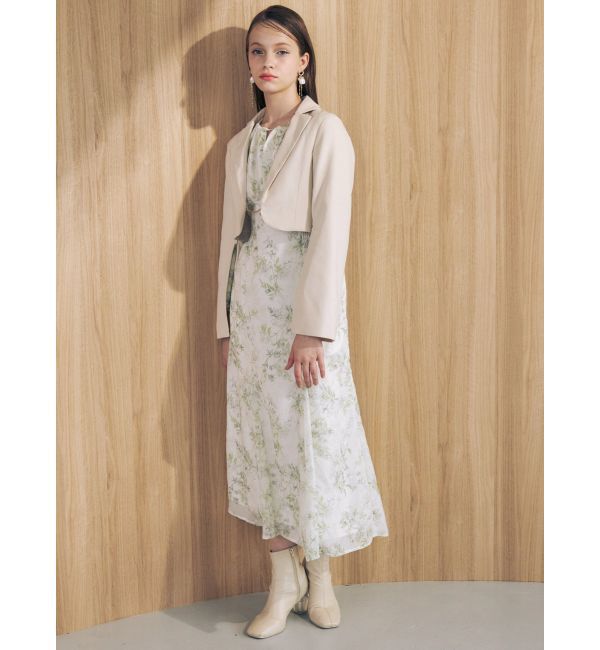 MERCURYDUO「【セットアップ着用可】2WAYスリットスリーブマイクロ丈ジャケット」|テーラードジャケット|