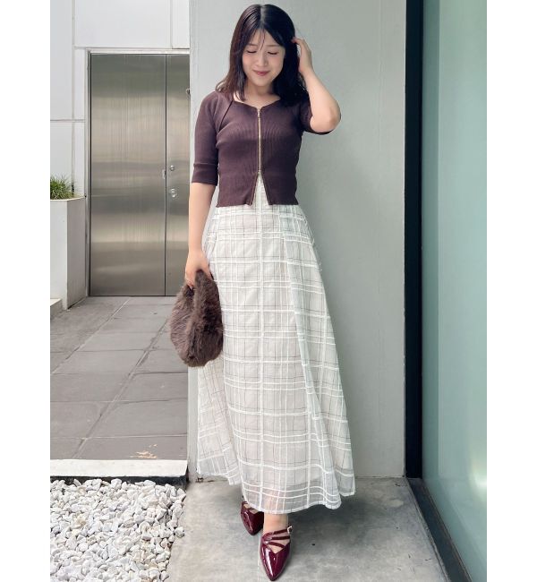 MERCURYDUO「フロントZIPニット」|ニット・セーター|