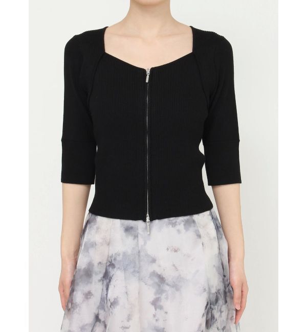 MERCURYDUO「フロントZIPニット」|ニット・セーター|