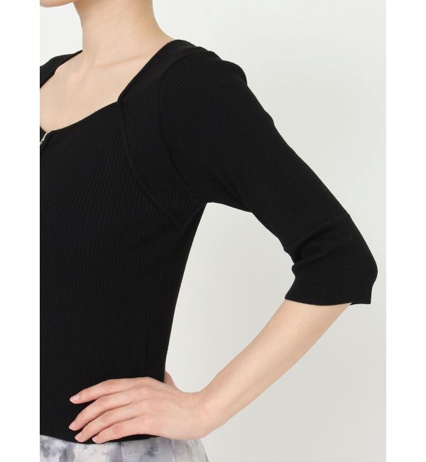 MERCURYDUO「フロントZIPニット」|ニット・セーター|