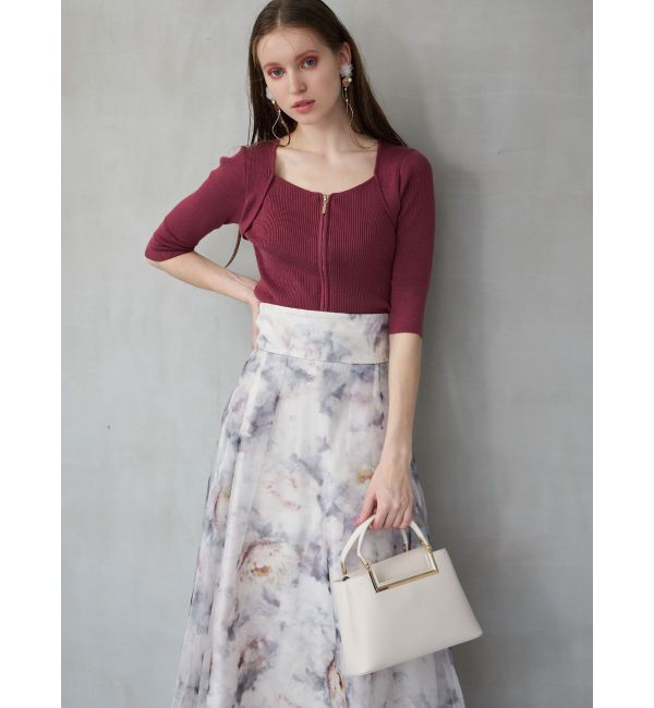 MERCURYDUO「フロントZIPニット」|ニット・セーター|