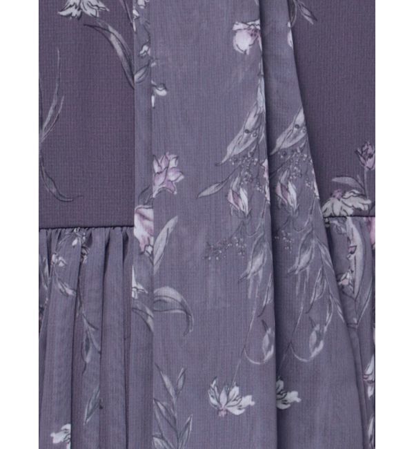 MERCURYDUO「花柄プリーツティアードワンピース」|ワンピース|