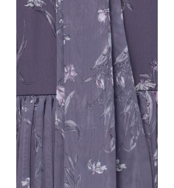 MERCURYDUO「花柄プリーツティアードワンピース」|ワンピース|