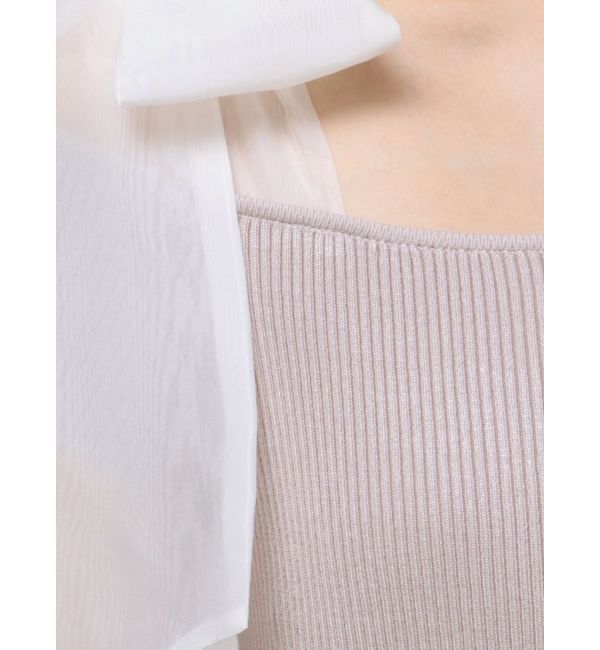 MERCURYDUO「ショルダーリボンニットワンピース」|ワンピース|