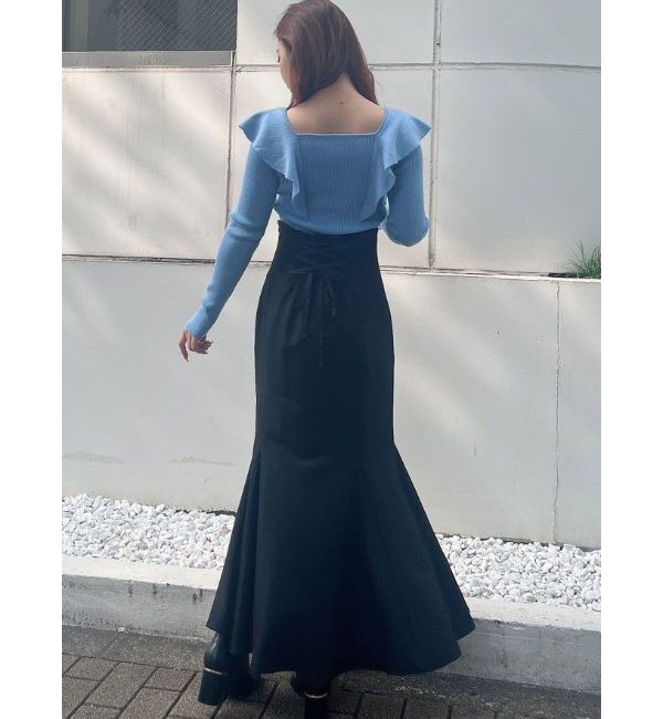 MERCURYDUO「バックレースアップストレッチマーメイドスカート」|スカート|