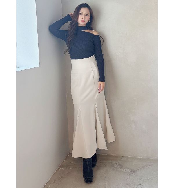 MERCURYDUO「バックレースアップストレッチマーメイドスカート」|スカート|