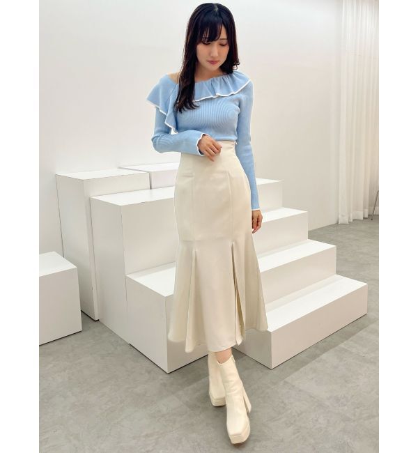 MERCURYDUO「バックレースアップストレッチマーメイドスカート」|スカート|