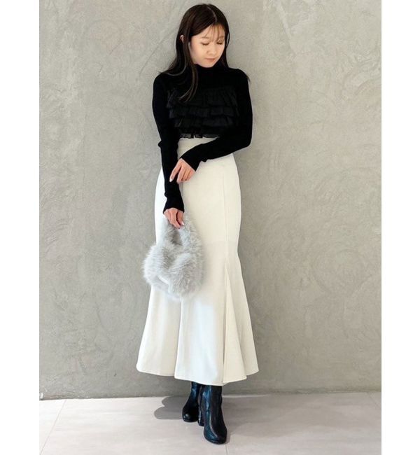 MERCURYDUO「バックレースアップストレッチマーメイドスカート」|スカート|