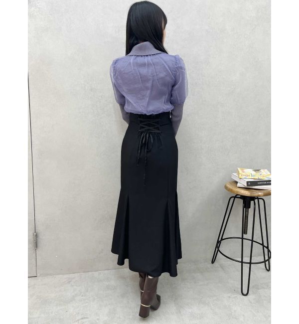 MERCURYDUO「バックレースアップストレッチマーメイドスカート」|スカート|