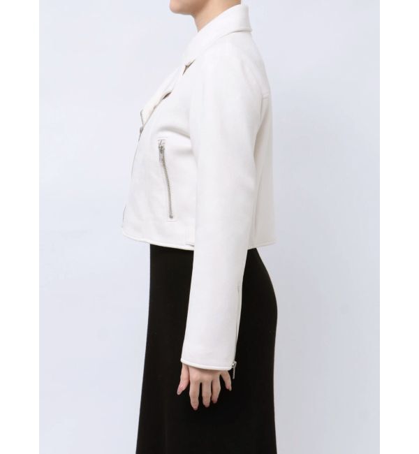 MERCURYDUO「フェイクスエードコンパクトライダースジャケット」|ライダースジャケット|