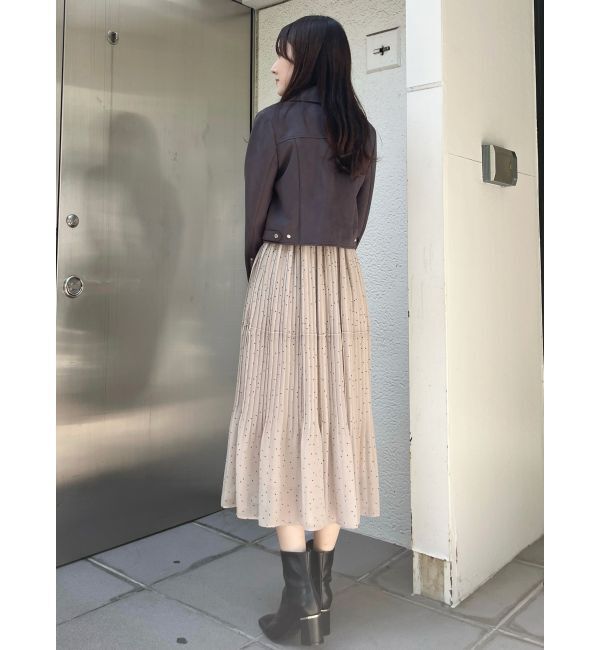 MERCURYDUO「フェイクスエードコンパクトライダースジャケット」|ライダースジャケット|