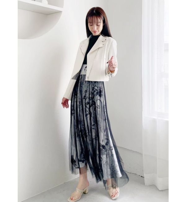 MERCURYDUO「フェイクスエードコンパクトライダースジャケット」|ライダースジャケット|