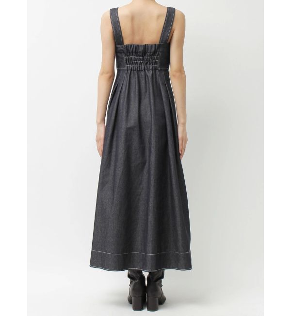 MERCURYDUO「デニムフラワーモチーフジャンスカ」|ワンピース|