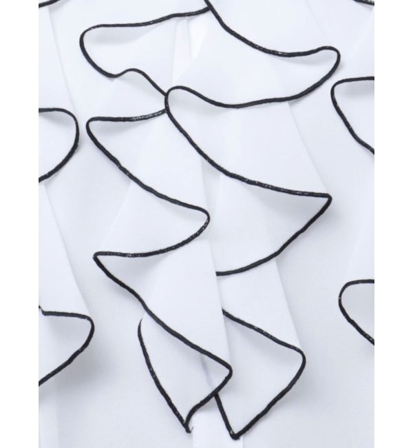 MERCURYDUO「配色メローラッフルブラウス」|シャツ・ブラウス|