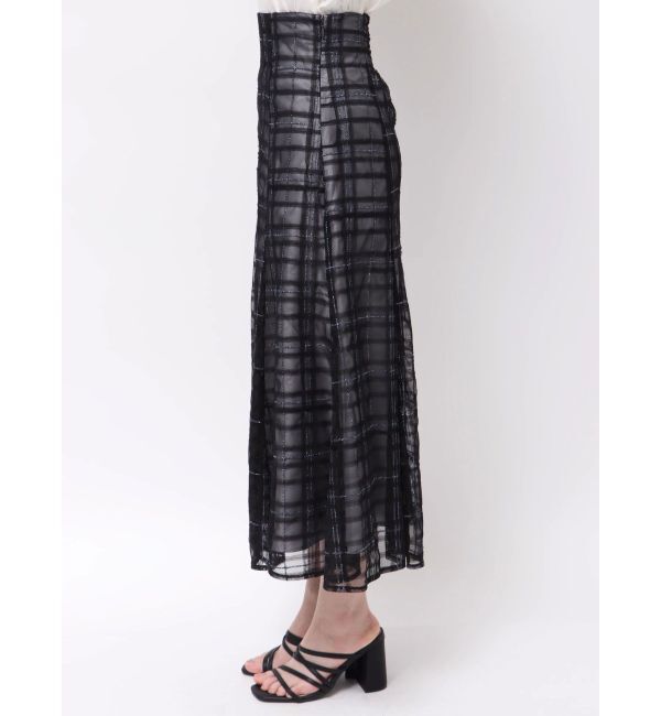 MERCURYDUO「オリジナルチュールチェックフレアスカート」|スカート|