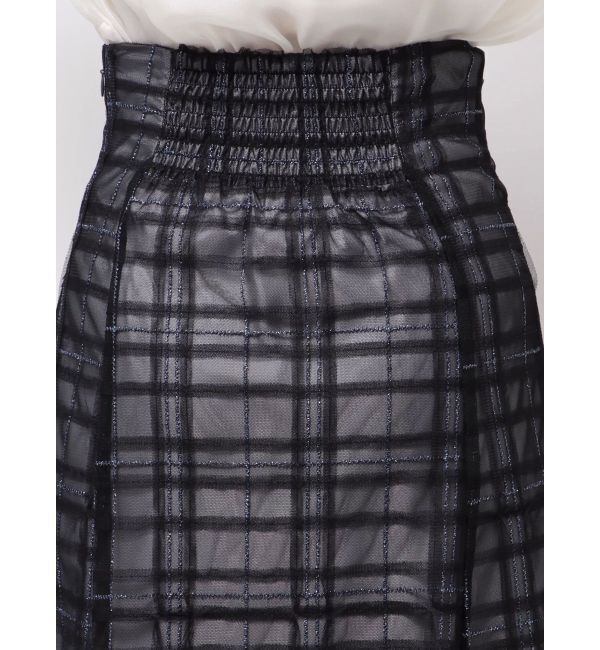 MERCURYDUO「オリジナルチュールチェックフレアスカート」|スカート|