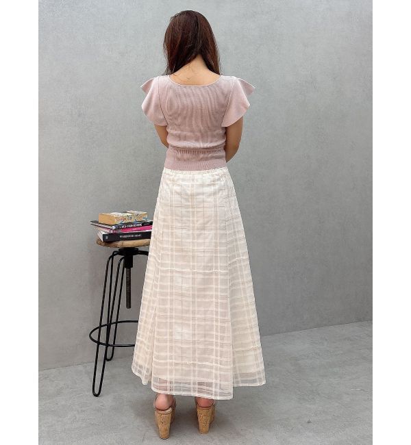 MERCURYDUO「オリジナルチュールチェックフレアスカート」|スカート|