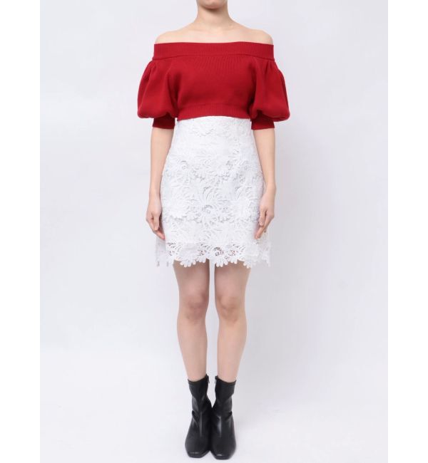 MERCURYDUO「クロップドオフショルダーニット」|ニット・セーター|