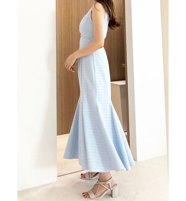 MERCURYDUO「カットアウトツイードマーメイドワンピース」|ワンピース|