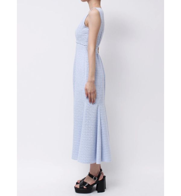 MERCURYDUO「カットアウトツイードマーメイドワンピース」|ワンピース|