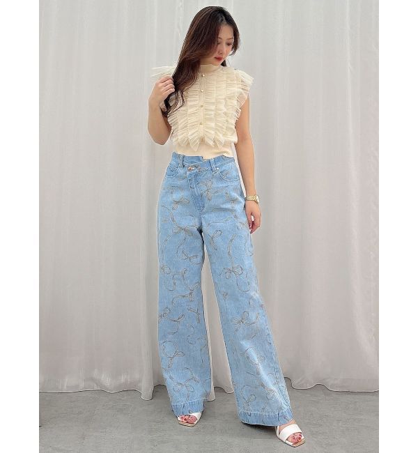 MERCURYDUO「リボンプリントデニムパンツ」|その他|