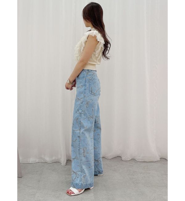 MERCURYDUO「リボンプリントデニムパンツ」|その他|