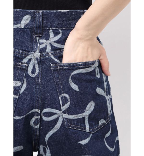 MERCURYDUO「リボンプリントデニムパンツ」|その他|